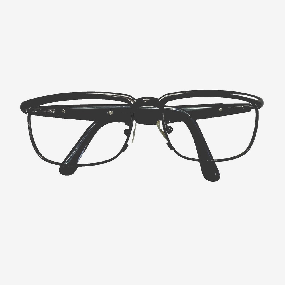 Police De Rigo Sunglasses Metal Frame Dark Gray & Navy Vintage